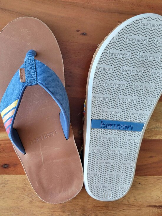 Hari Mari Del Mar Harbour Flip Flops Men’s 11 Blue  Woven/Leather Sandals NWT main image 9
